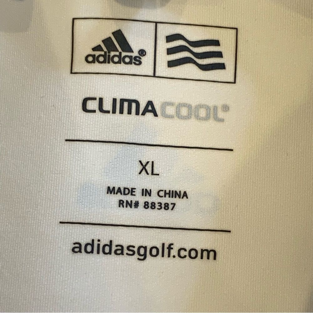 Adidas Golf Climacool White Collared V-neck Activewear Polo Shirt Size XL - Picture 6 of 11